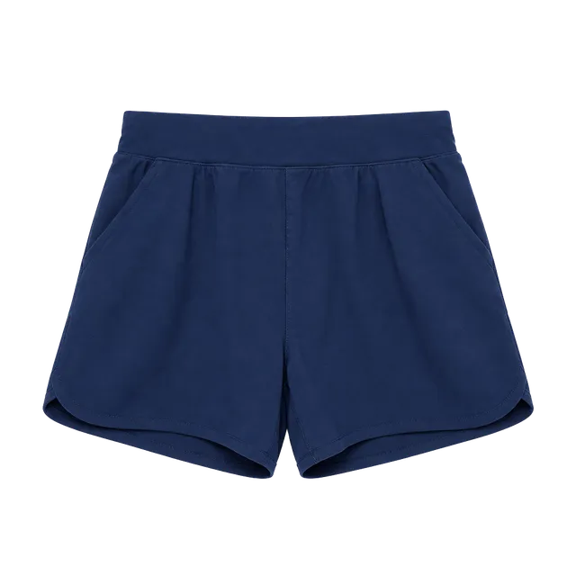 Lands' End Athletic Shorts Size 18W Navy Blue Workout Activewear