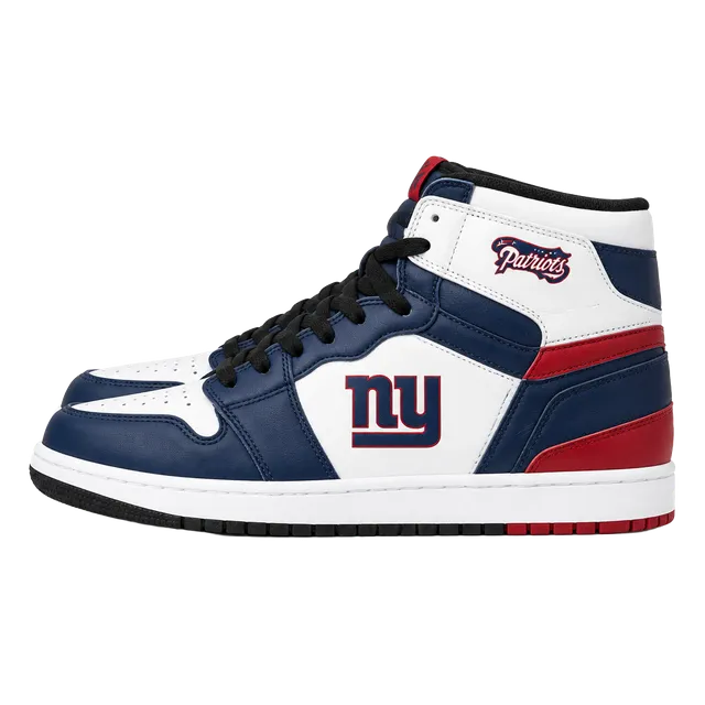 Custom NY Giants Themed High Top Sneakers Size 45EU/12US