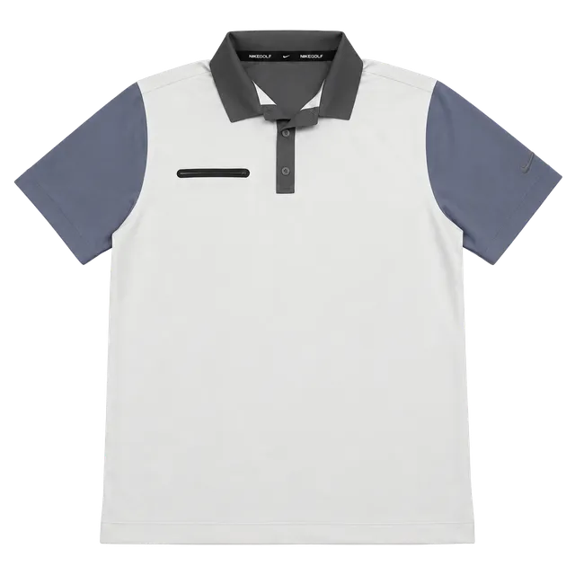 Nike Golf Tour Performance Polo Shirt Size L Gray Blue Dri-Fit 585820-047