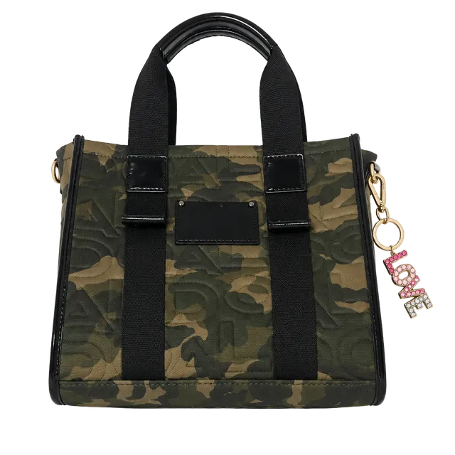 ALDO Camo Embossed Tote Bag with Rhinestone LOVE Charm