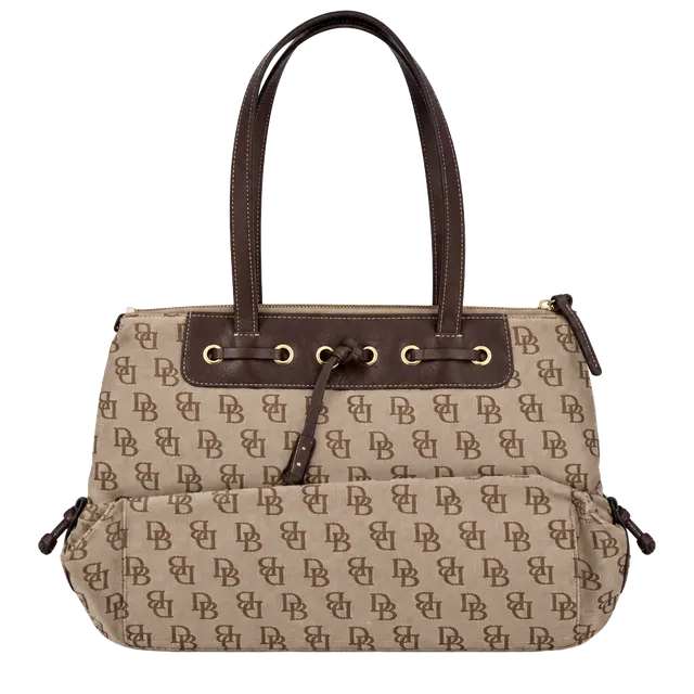 Dooney and Bourke brown D&B logo tote