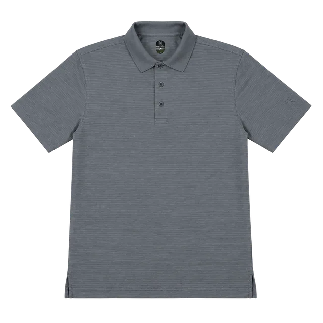 PGA Tour Pro Series Polo Shirt Size M Gray Striped Golf