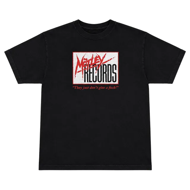 T-America Motley Records Motley Crue T-Shirt Size L Black