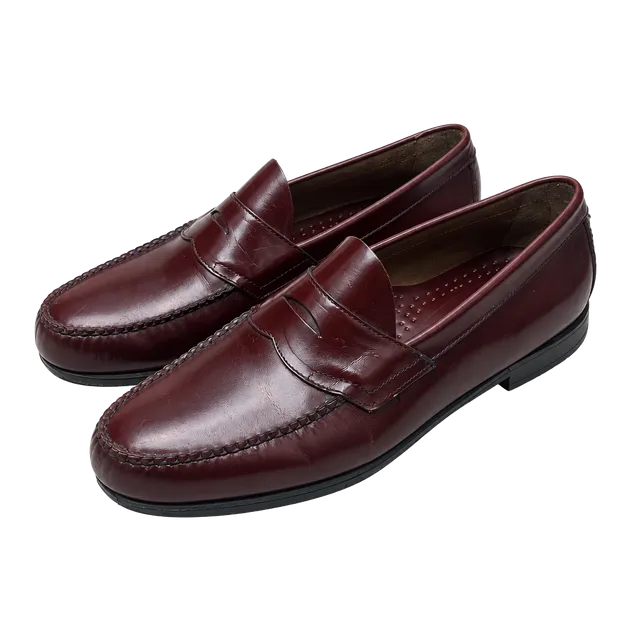 G.H. Bass & Co. Weejuns Burgundy Leather Penny Loafers - 13D