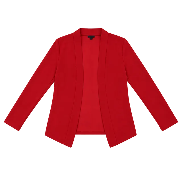SHEIN Open Front Blazer Size S Red