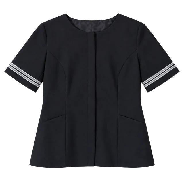 FOURRMY by Cintas Uniform Jacket Size 8 Black Short Sleeve