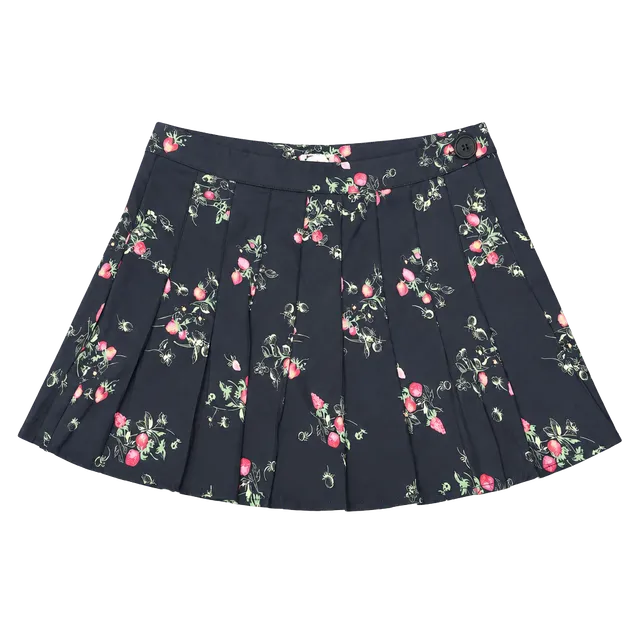 Unbranded Strawberry Print Pleated Skirt