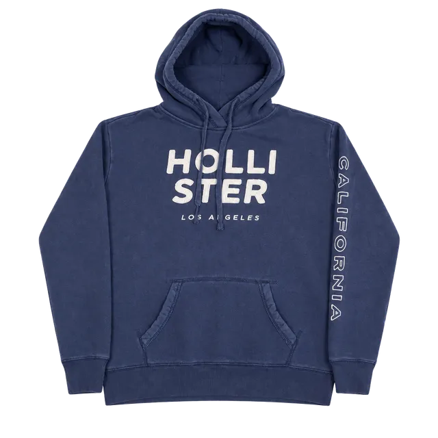 Hollister Los Angeles Hoodie Size S Blue California Sweatshirt