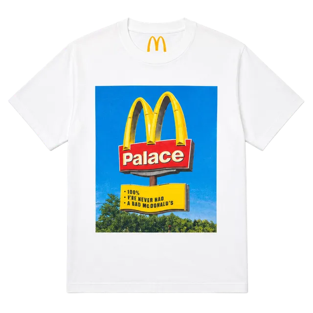 Palace x McDonald's T-Shirt Size L White Graphic Tee