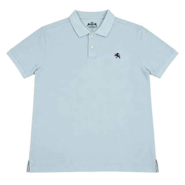 Express Polo Shirt Size XL Light Blue Lion Logo Short Sleeve
