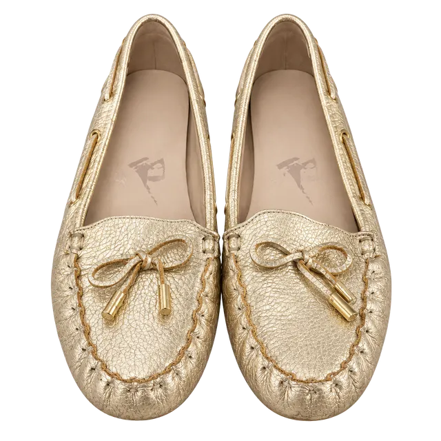 Cole Haan Gold Leather Driving Moccasins Size 9B