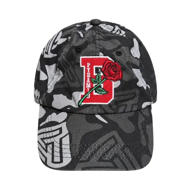 Black Pyramid Camo Rose Strapback Hat Cap