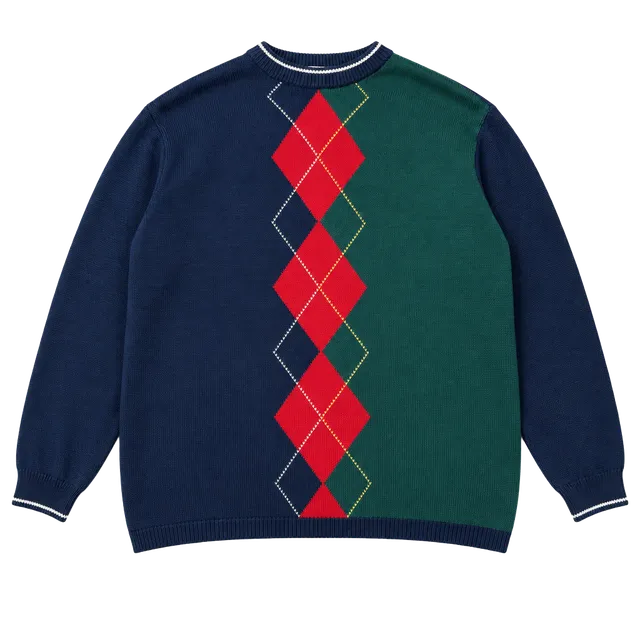 Liz Claiborne Elisabeth Sweater Size 2 Vintage Argyle Colorblock Knit Pullover