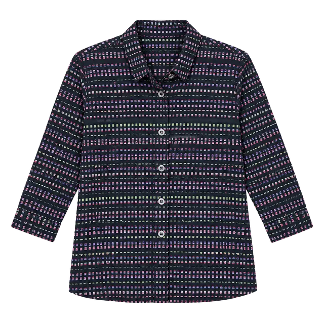 Vintage Christopher & Banks Multicolor Dobby Striped Button Up Shirt XL