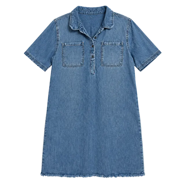 Universal Thread Denim Dress Size L Blue Short Sleeve Shirt Dress