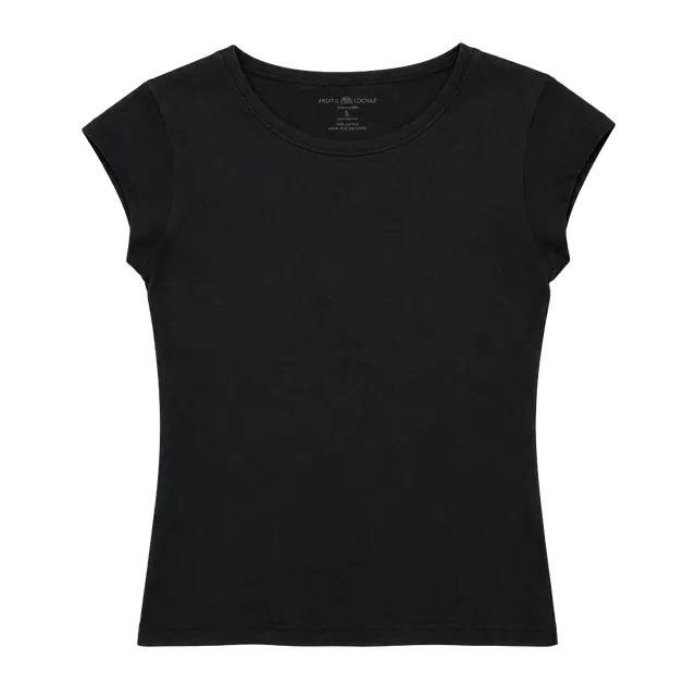 Brandy Melville Black Cap Sleeve Ribbed Top
