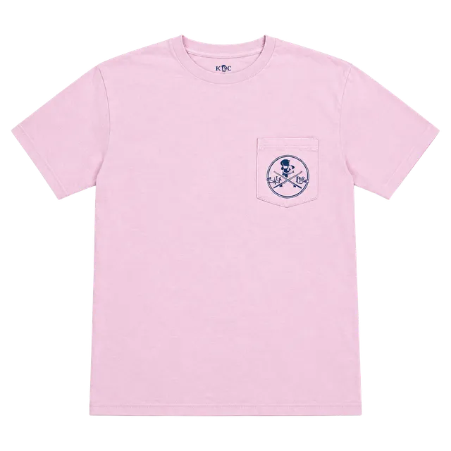 Salt Life Skulls & Poles Pocket T-Shirt Size Med Pink