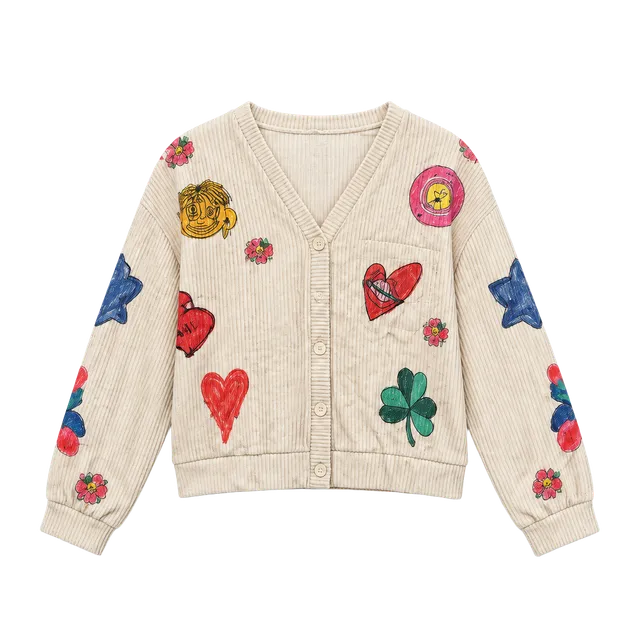 American Eagle Icon Patch Cropped Cardigan