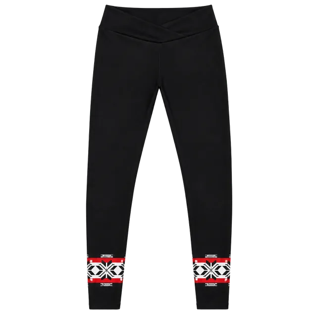 Victoria's Secret PINK Christmas Snowflake Yoga Leggings Black