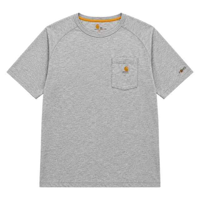 Carhartt Force Relaxed Fit Pocket T-Shirt Size 2XL Grey Short Sleeve