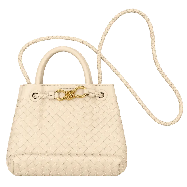 Sumrains Woven Bag Crossbody Vegan Leather Seashell