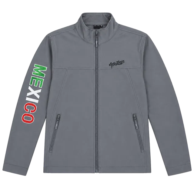 Lotto Boyz X Ace Diamond Mexico Softshell Jacket Size L Gray Water Resistant
