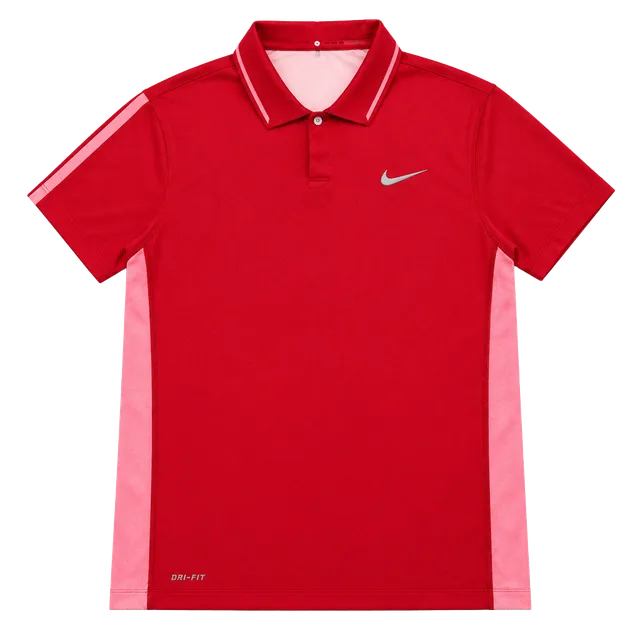 Nike Dri-FIT Tiger Woods Polo Shirt Size L Red Athletic Golf