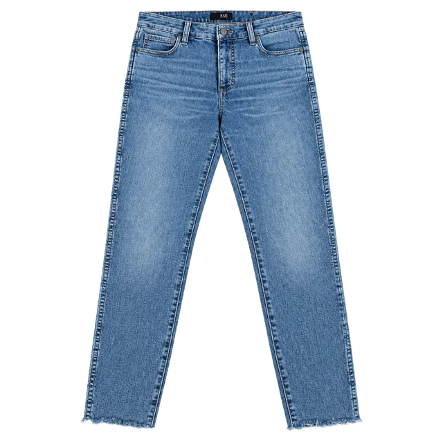 KUT from the Kloth Jeans Size 6 Raw Hem Ankle Skinny Blue Denim