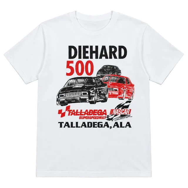 NASCAR DieHard 500 Talladega Superspeedway Size Large White Vintage T-Shirt