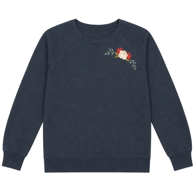 Floral Sweatshirt Size S Gem Slate