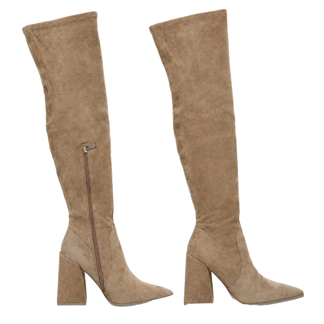 Cape Robbin Scipio Over The Knee Boots Size 6.5 Tan Suede