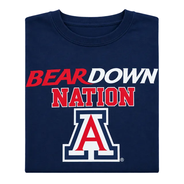 Official Wildcat Wear Arizona Wildcats Bear Down T-Shirt Size L Blue