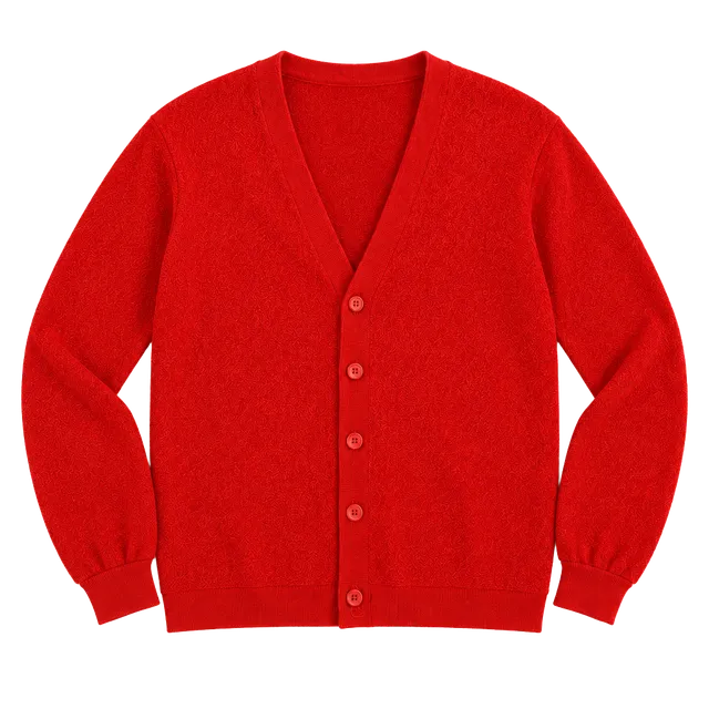 Vintage 1960s/1970s Lord Jeff Red Wool Cardigan Sweater XL Made in USA