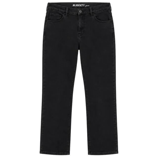 M.Society Jeans 38x34 Black Straight Leg Denim Pants