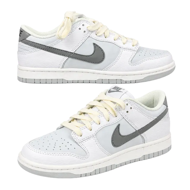 Nike Dunk Low GS Size 3.5Y White Smoke Grey Pure Platinum Sneakers