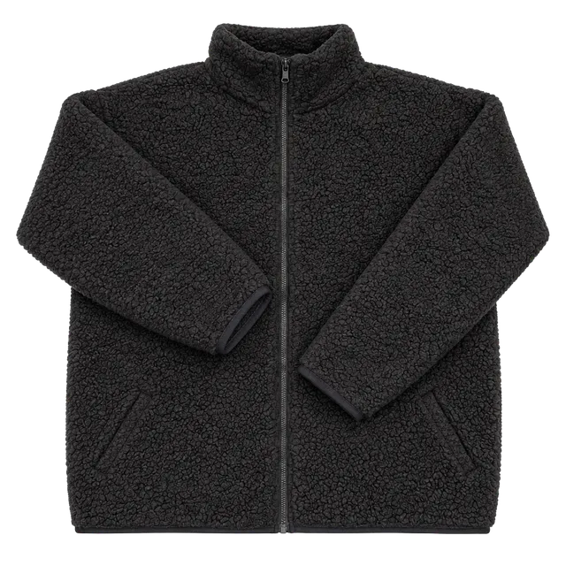 Victoria's Secret PINK Sherpa Full Zip Fleece Jacket Size XS Black
