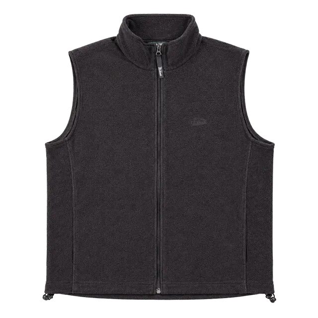 Woolrich Fleece Vest Size XL Black Full Zip Mock Neck Outerwear
