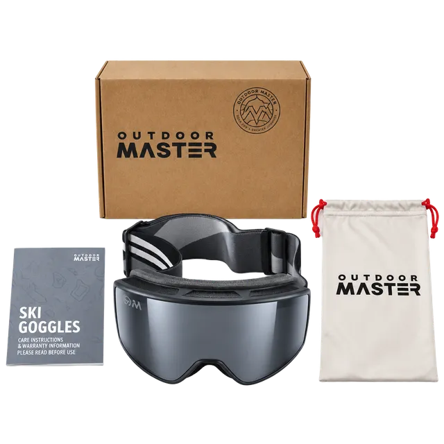 OutdoorMaster Pulse Frameless OTG Ski Goggles Silver VLT 15%