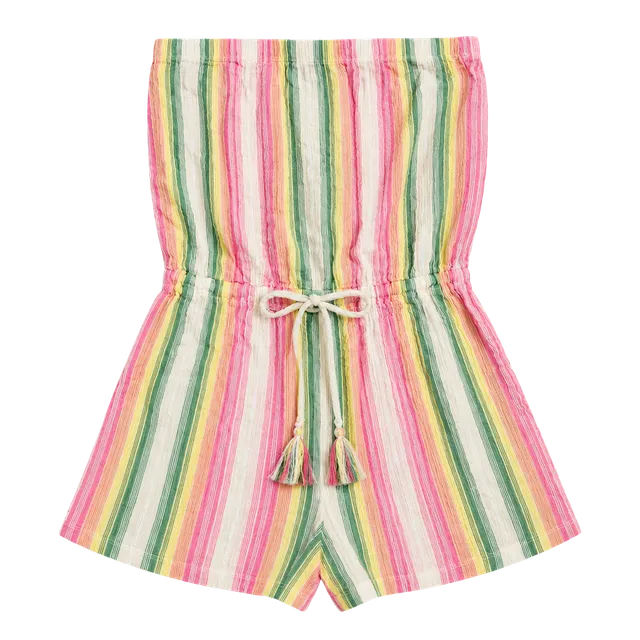 Becca Marbella Striped Romper Swim Cover