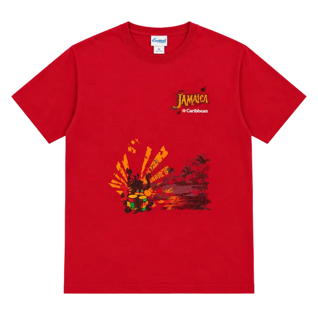 Carnival Cruise Line Jamaica T-Shirt Size XL Red Graphic Tee