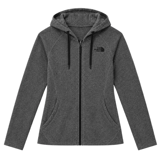 The North Face Mezzaluna Fleece Hoodie Size L Gray Full Zip Jacket