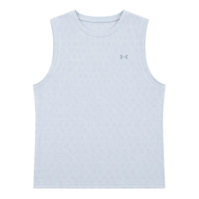 Under Armour Tank Top Size 2X Light Blue Logo Print Loose womens