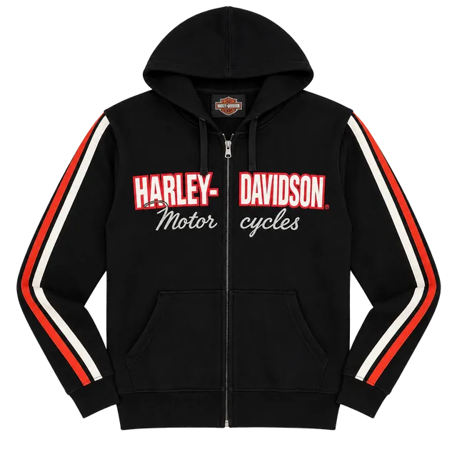 Women's Harley Davidson Full Zip Hoodie Size S Black  Motorcycles.