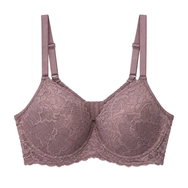 Off Brand Lace Bra Size 85B Purple Underwire