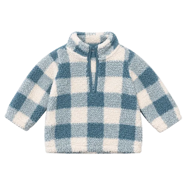 Carter's Just One You Sherpa Pullover Size 6m Blue Plaid