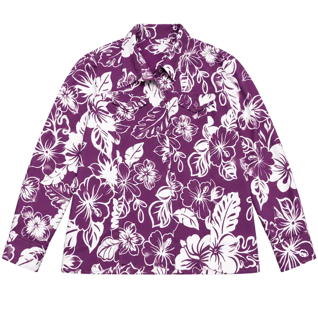 Alfred Dunner Floral Button Down Shirt Size 10 Purple White