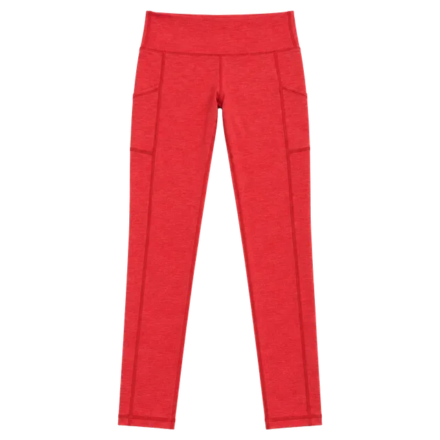 Aerie Chill Play Move Red Leggings Small S Side Pockets Yoga Athleisure Pants