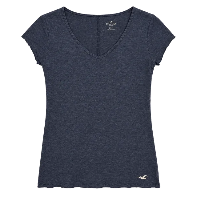 Everydaywear Minimalist Hollister Must Have Collection V-Neck T-Shirt 
