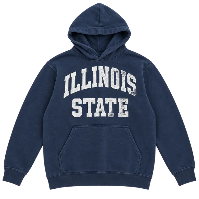 Gildan Illinois State Heavy Blend Hoodie Navy Blue