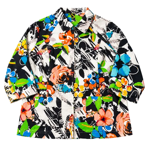 Sportelle Floral Zip Jacket Size S